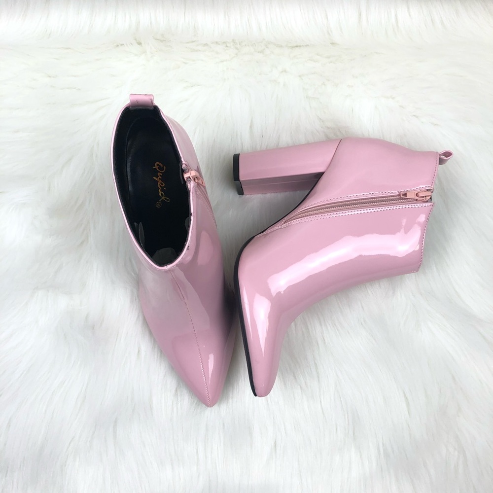 Qupid | Baby Pink Signal Bootie NWT 8.5 - Picture 11 of 14
